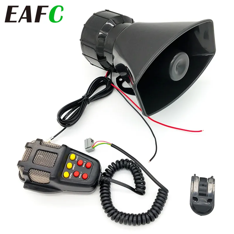 เครื่องเตือนรถดัง7เสียงโทรโข่ง12โวลต์ไซเรนรถตำรวจดับเพลิง110DB แตรรถ
