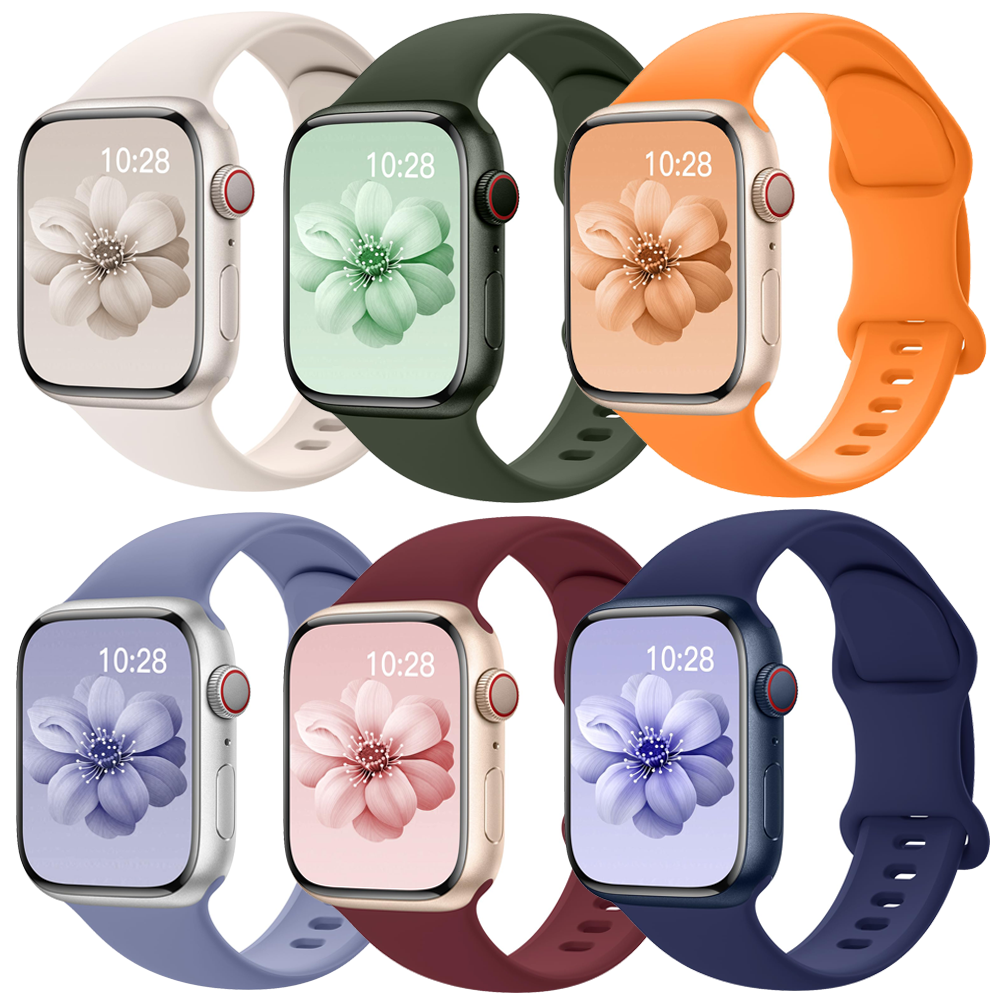 Silicone Band For Apple Watch straps 44mm 45mm 40mm 41mm 42-38mm 45 mm sport bracelet iwatch series 8 7 6 5 4 3 SE 9 Ultra2 49mm