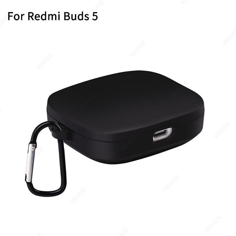 Funda Redmi Buds 5, funda de silicona para auriculares inalámbricos para Xiaomi Redmi Buds 5 Buds5 buds 5, fundas protectoras para auriculares con gancho