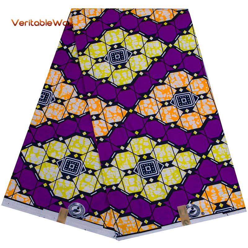 Afrique nigérian imprime Batik Tissu véritable cire Patchwork couture robe artisanat Tissu Polyester haute qualité Ankara Tissu A-7