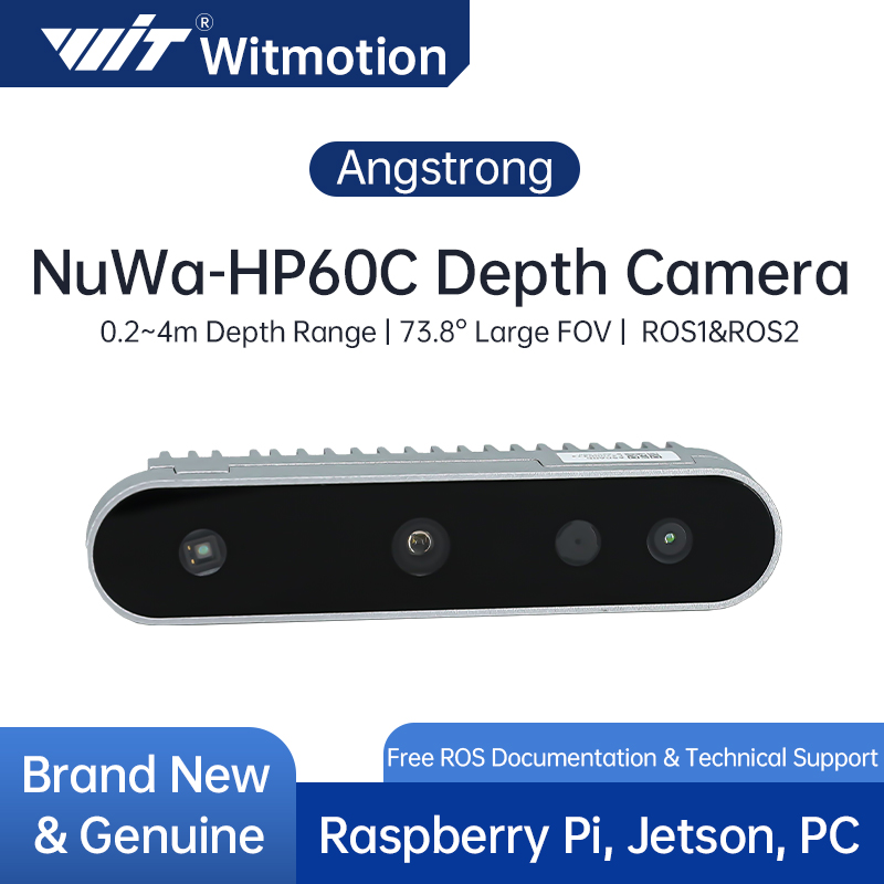 Nuwa-HP60C Telecamera 3D RGB per Rilevamento Profondità con Luce Strutturata USB 2.0 FOV 73.8 °   Robot ROS per Raspberry Pi con Evitamento Ostacoli, 0.2-4M