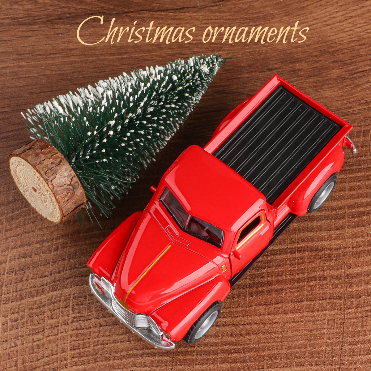 Ensemble d'ornements 2 pièces Mini camion + arbre de Noël ; une bonne chose pour la décoration de l'atmosphère de la maison ; ornement de bureau de salon et de bureau