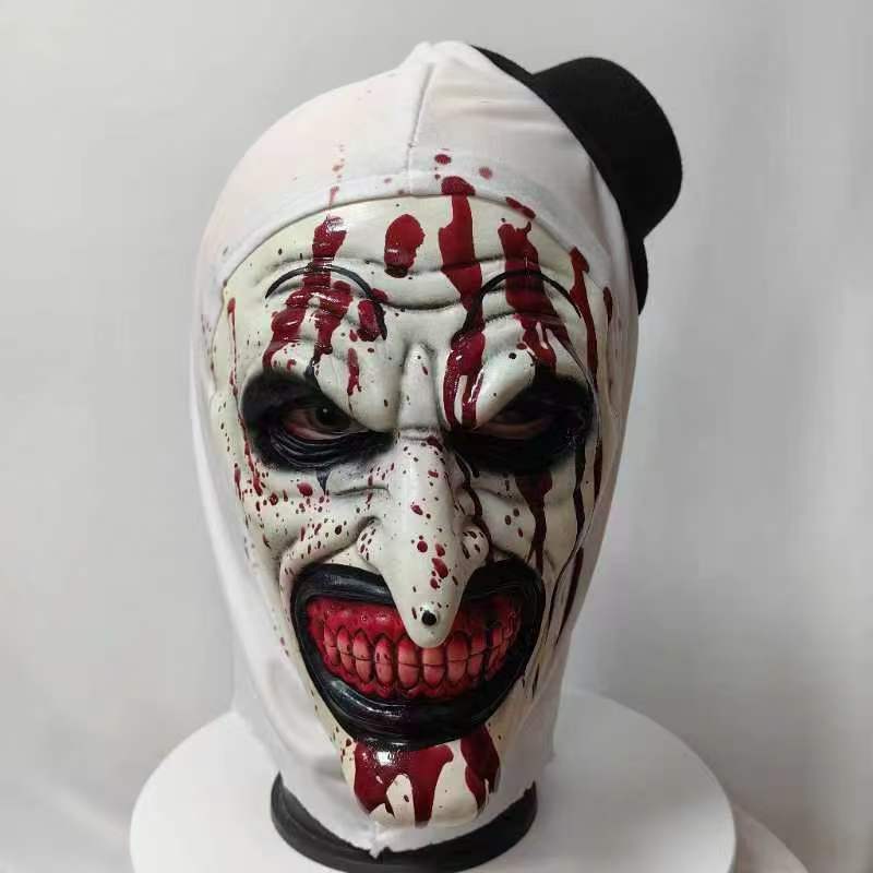 ตลก Terrifier 3 หน้ากากคอสเพลย์ Art Clown Soft Latex Joker Party หน้ากาก XMAS Ball Props Terrifier หน้ากากเครื่องแต่งกายผู้ใหญ่หนึ่งขนาด