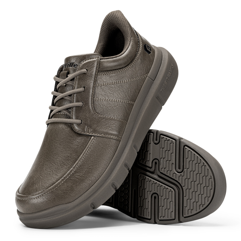 FitVille Wide Slip On Shoes For Men'S Lightweight Casual Dress Oxfords Shoes Business Walking Sneakers With Arch Support