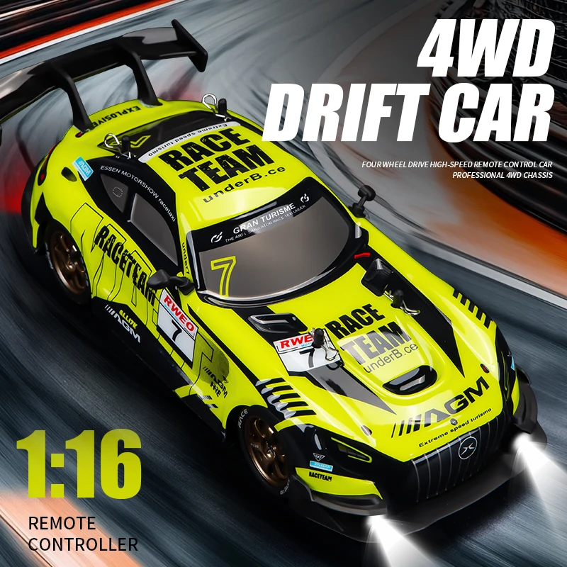 JJRC raceauto met afstandsbediening, vierwielaandrijving, hoge snelheid, verwisselbare banden en remschijven. Dynamisch en cool. De per