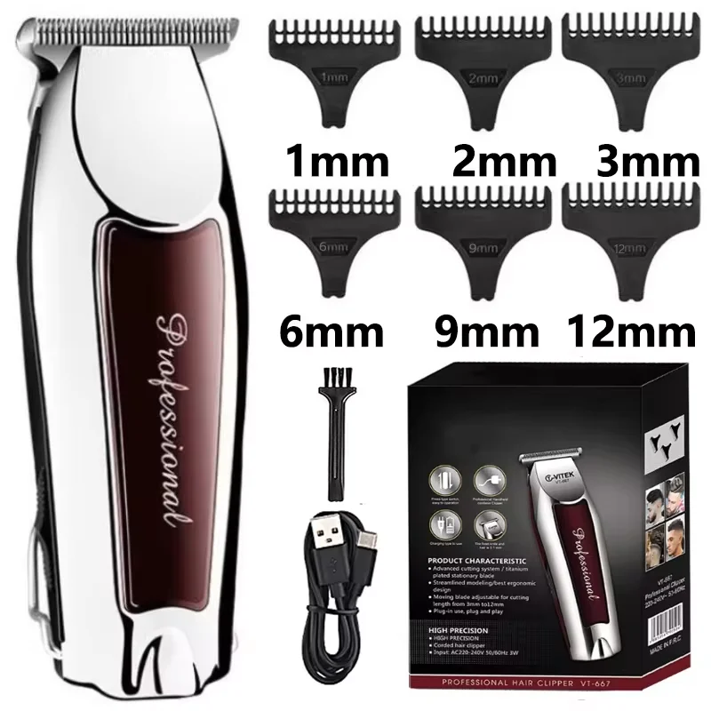 Tagliacapelli ricaricabile senza fili per uomo che toelettano il bordo della macchina per tagliare i capelli della barba elettrica professionale