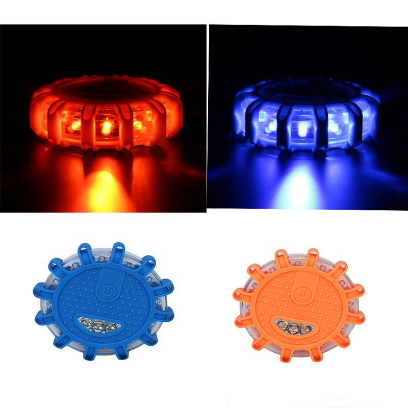Feu d'avertissement clignotant, sécurité routière d'urgence, 9 Modes, 12 LED, Base magnétique, balise à disque pour voiture, camion, bateau