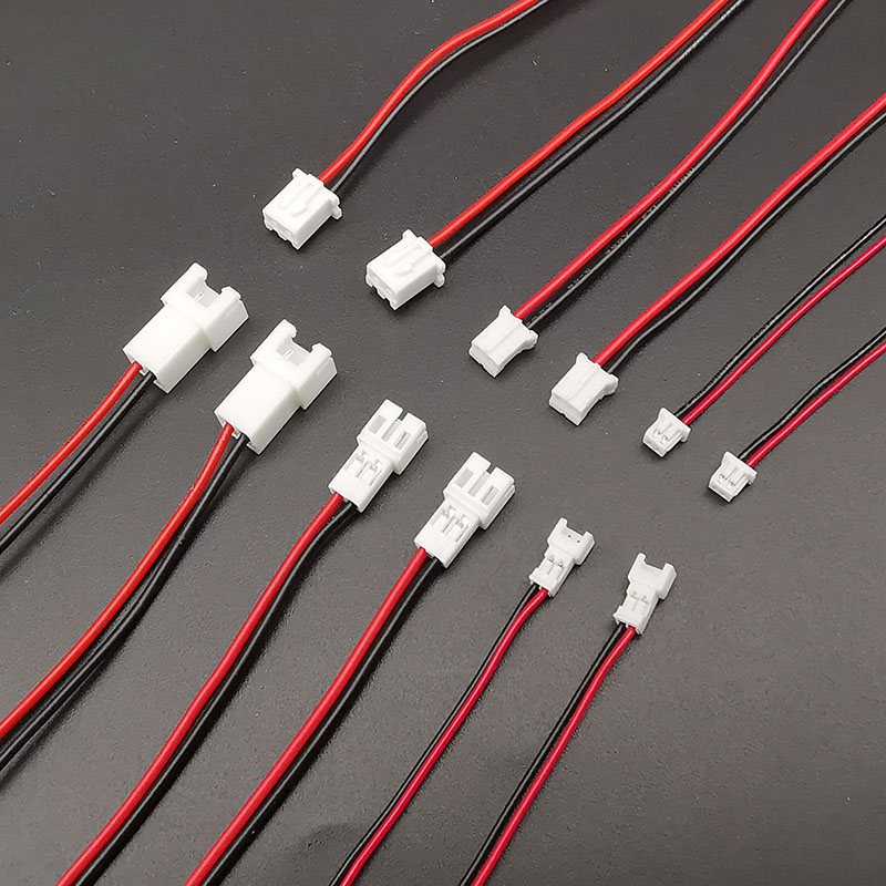 Mini małe złącze wtykowe JST 1,25 mm / PH 2,0 mm / XH 2,54 mm męskie złącze żeńskie 2-pinowe z przewodami kable gniazdo