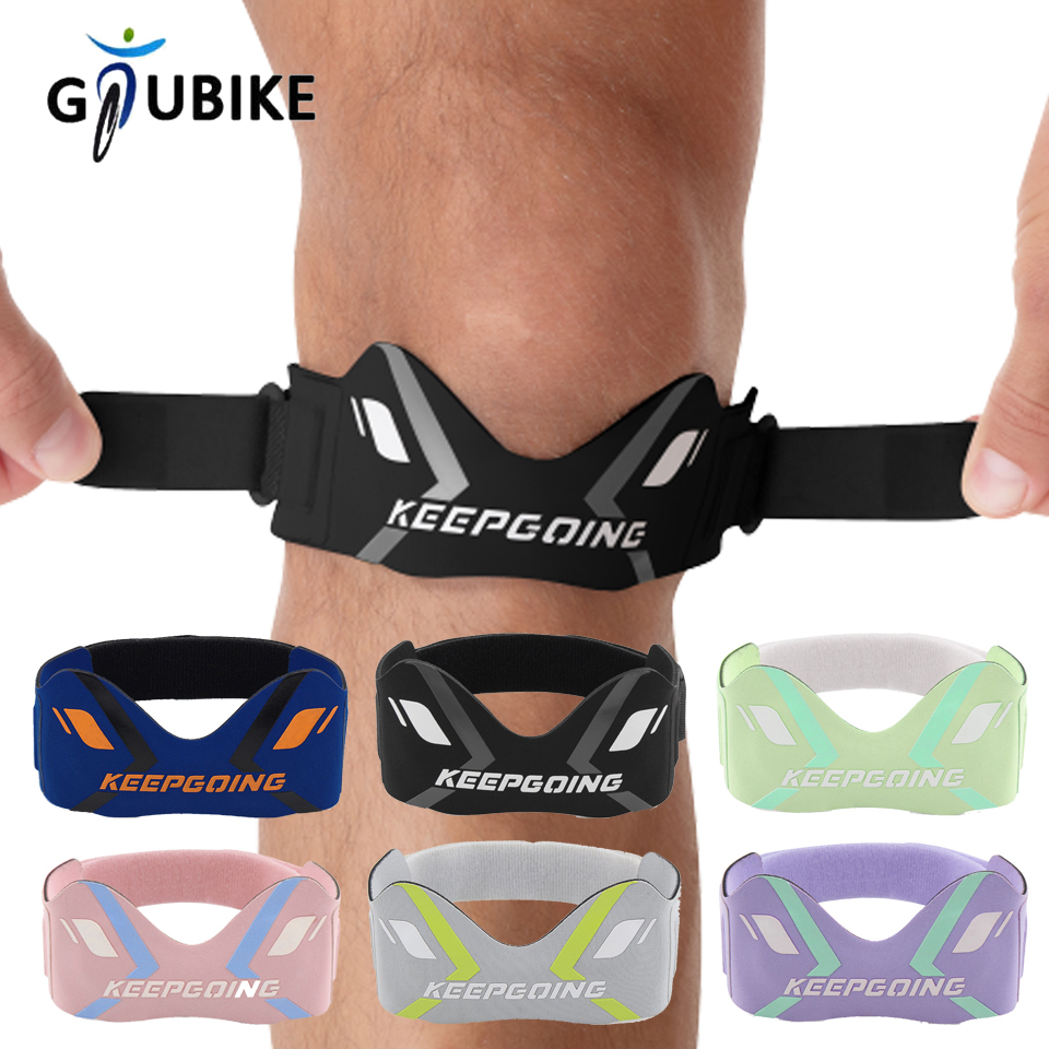 Gtubike 1 pçs patela banda proteção rótula joelho tendão suporte cinta cinta absorção ajustável almofada de compressão basquete