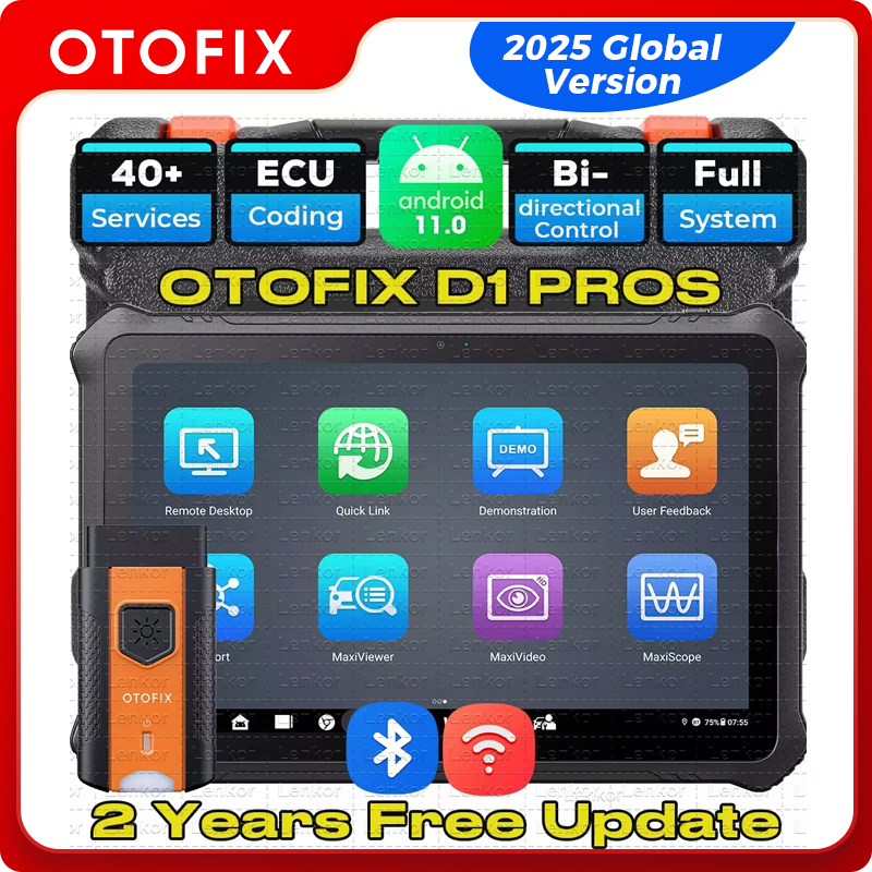 Диагностический сканер OTOFIX D1 PROS, кодирование ЭБУ, двунаправленное управление, диагностические инструменты CANFD DoIP, 2-летнее обновление, управляемые функции