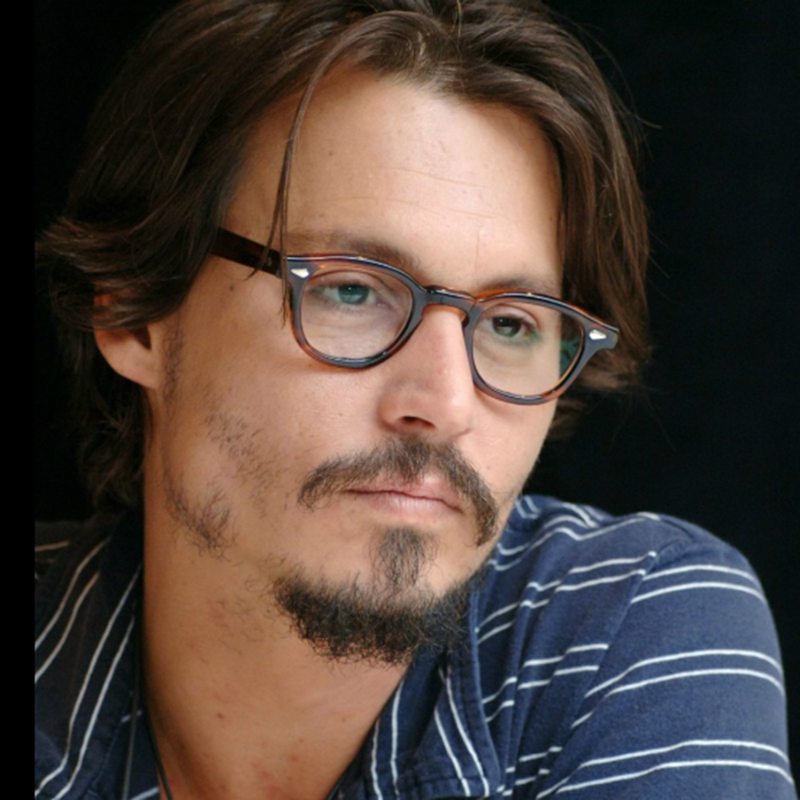 Gafas de estilo montura de anteojos para hombre, lentes transparentes, marca Johnny Depp, diseño de diseñador, para computadora, redondas, vintage