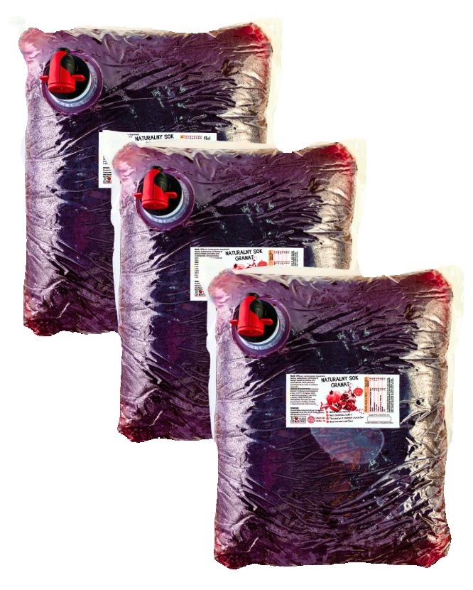 3X SOK Z GRANATU TŁOCZONY NFC  100% GRANAT ZESTAW NATURALNY 3L