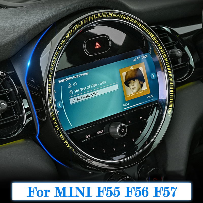 Cincin Penutup Modifikasi Layar Tampilan Kontrol Pusat Mobil 8.8 Inci 6.5 Inci untuk BMW MINI Cooper S JCW F55 F56 F57 Aksesori Mobil