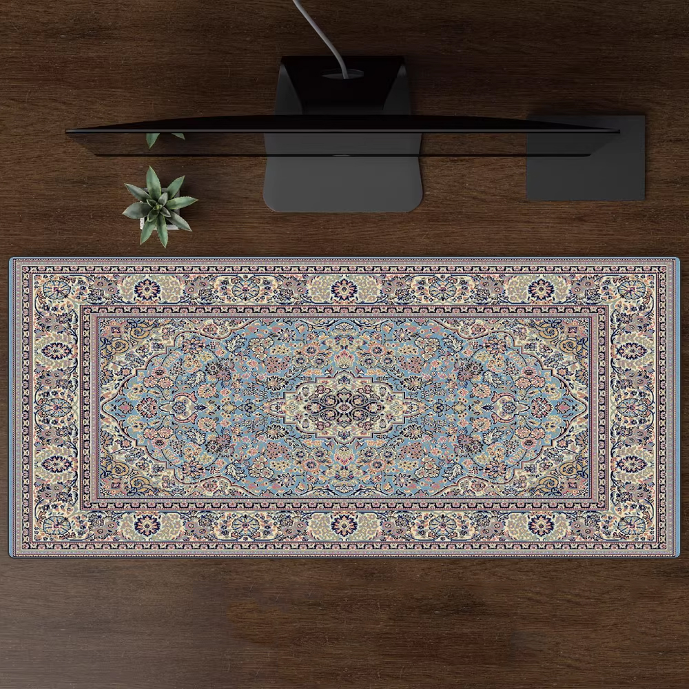 Karpet besar bantalan Mouse Persia besar alas Mouse pola Persia Aksesori Meja permainan alas meja komputer karpet lantai kamar tidur karpet Persia