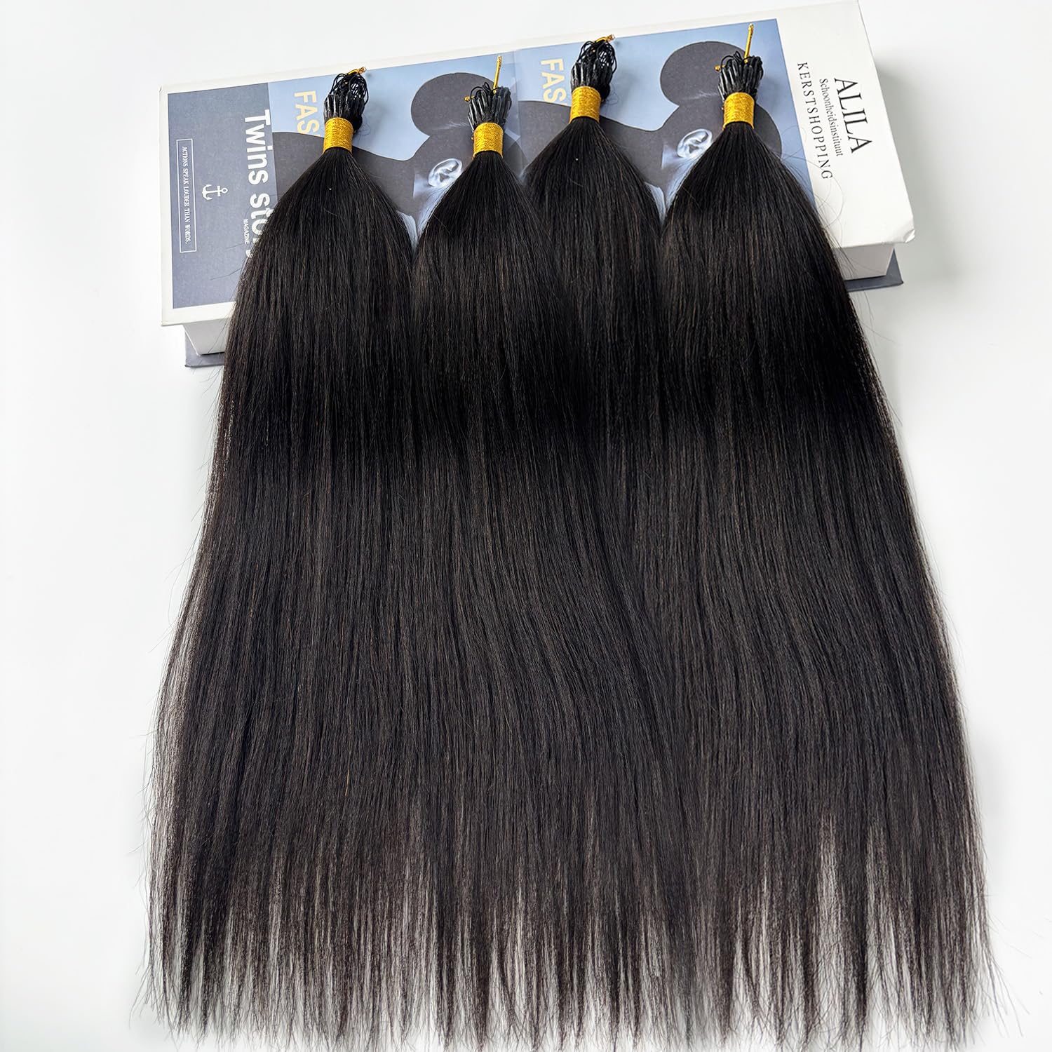 Extensiones de cabello humano de ganchillo de 22 pulgadas, lisas y rizadas, sin nudos, pre-separadas, tipo pluma, reutilizables, invisibles, paquete de 2, 120g