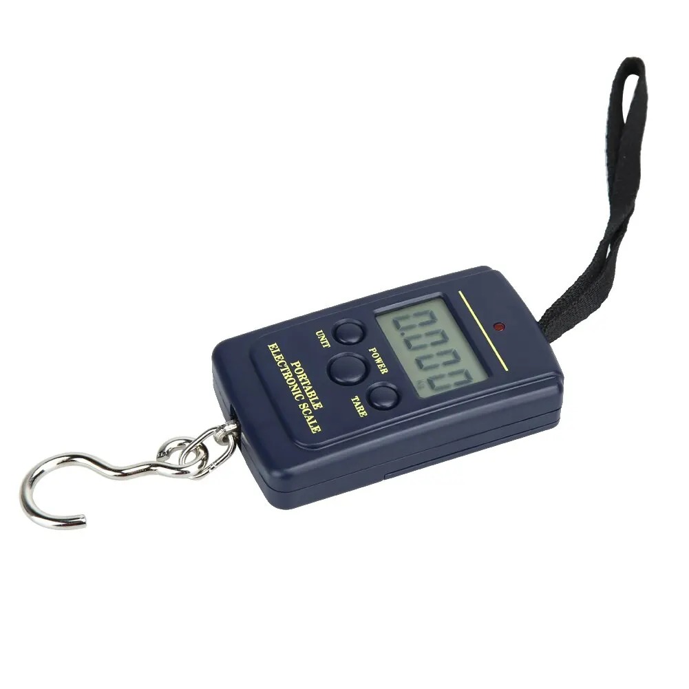 40kg Multifunctional Mini Electronic Digital Portable Hanging Scale Weighs Tool for Fishing Luggage Suitcase Travel Hook Scales