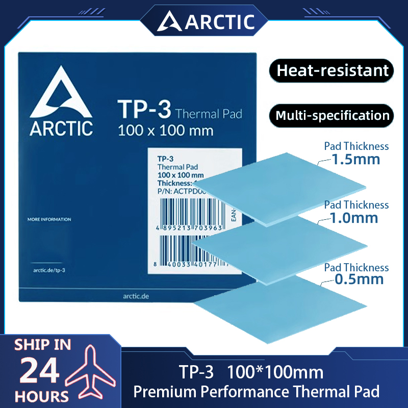 TP-3 ARCTIC 100x100mm kinerja Premium bantalan termal, kinerja tinggi, sangat lembut, pengisi celah Ideal, celah Bridging