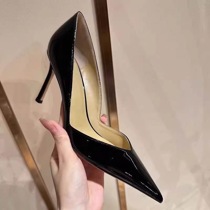 Nuevos zapatos de tacón fino de otoño para mujer, moda con punta puntiaguda, boca poco profunda, antideslizantes, tacones altos resistentes al desgaste