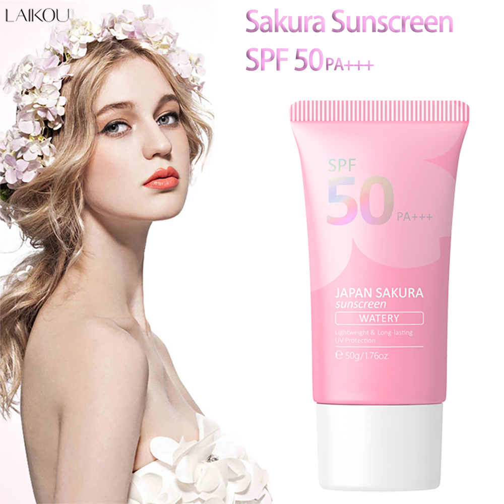 ライコウ サクラ モイスチャライザー サンスクリーンクリーム プロテクター フェイシャル サンブロック SPF50 ジェル アイソレーション ローション フェイス サンクリーム 50g