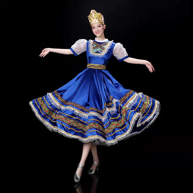 Robe de Costume de brevTraditionnelle Russe Classique et Élégante, Tenue de Princesse Européenne, Vêtements de Spectacle sur Scène