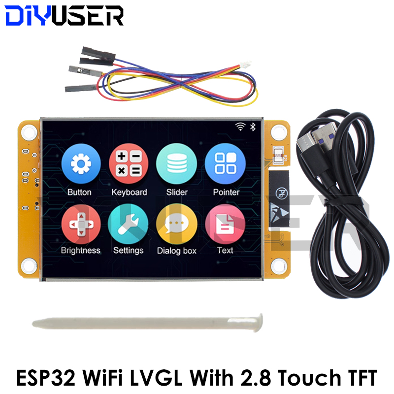 2.8 inch ESP32 LCD TFT Touch Screen Display Module 2.8" ESP-32 WIFI BLE Dual Core Development Board, dispaly case