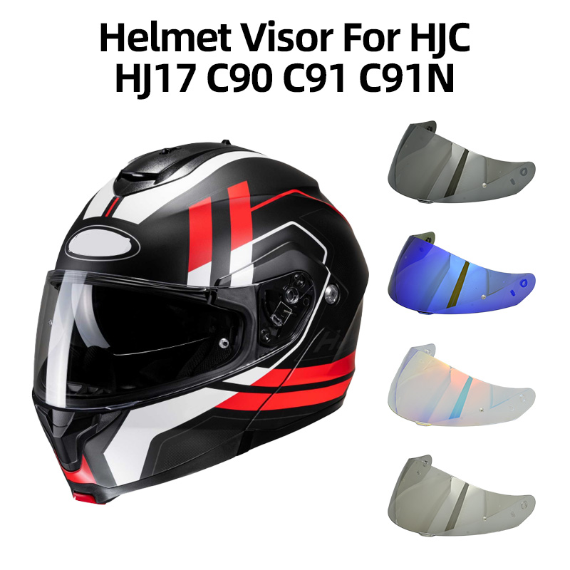 กระบังหน้าสำหรับหมวกกันน็อค HJC C90 C91 C91N HJ17 CL-MAX 2/3 IS-MAX BT SY-MAX 3 IS-MAX 2  แบบเต็มหน้า รุ่น HJ-17