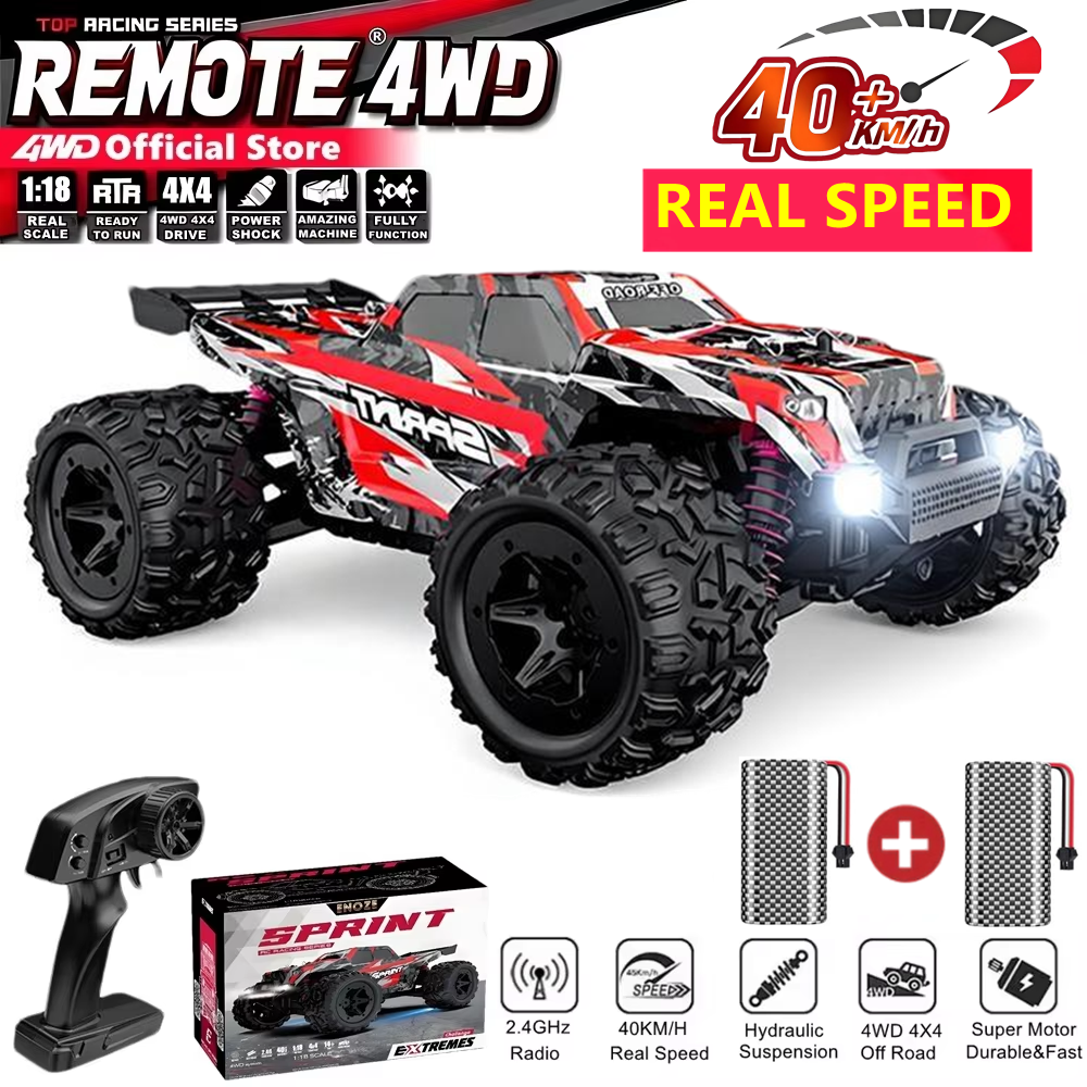 Auto Telecomandata 4X4 Fuoristrada Monster Truck, Veicolo RC per Tutti i Terreni, 40KPH Alta Velocità, Auto Elettrica 4WD, Regalo per Bambini e Adulti