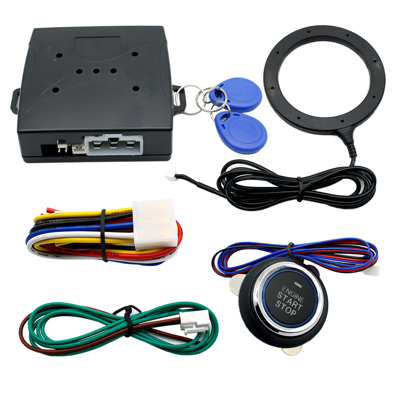 รถ Universal Lock One Key Start ระบบ RFID 12V จุดระเบิดอัตโนมัติ Keyless Entry Start Stop Lmmobilizer Anti-Theft ระบบ