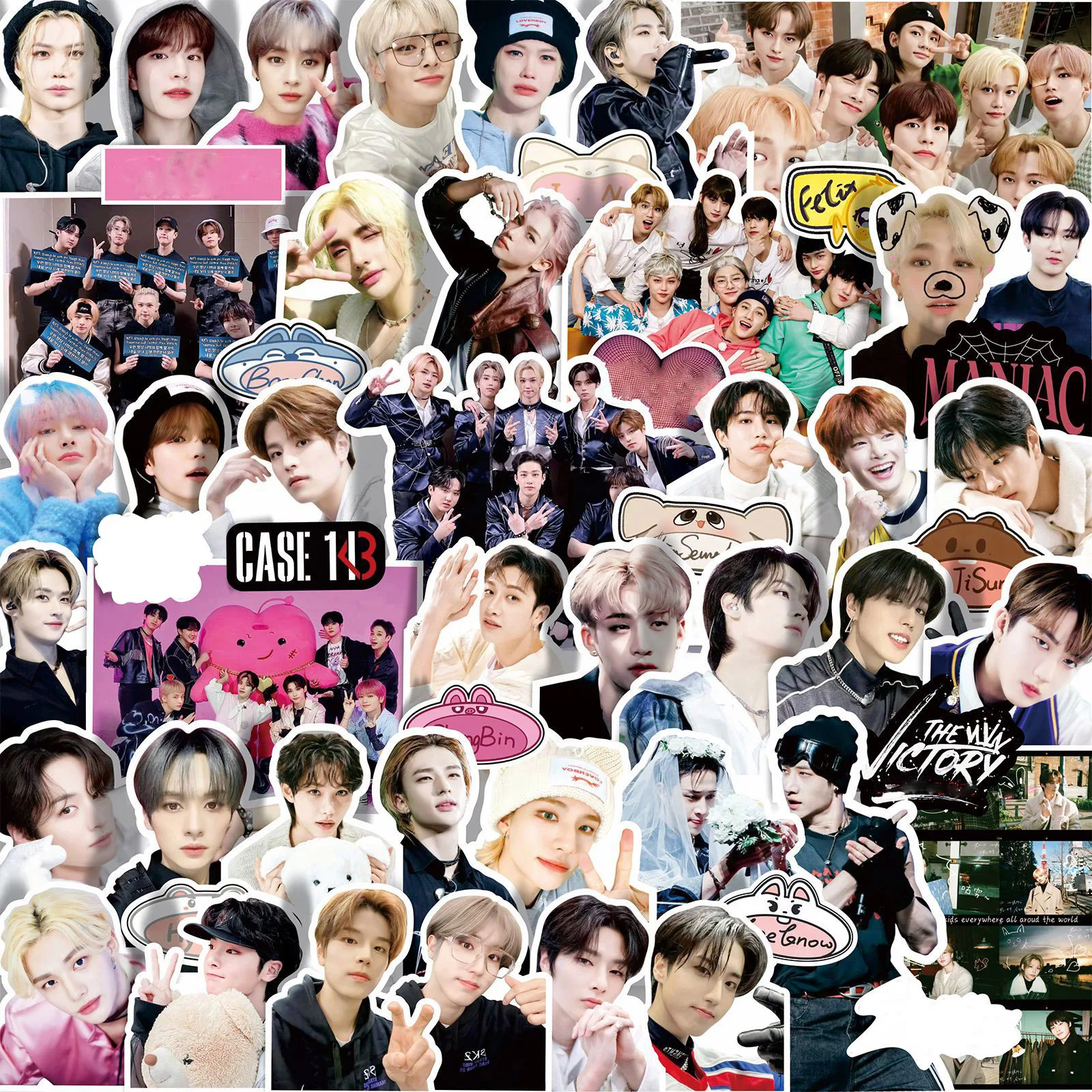 10/60 pçs kpop equipe adesivos música menino banda decoração mala scrapbook telefone portátil papelaria kpop brinquedo adesivo