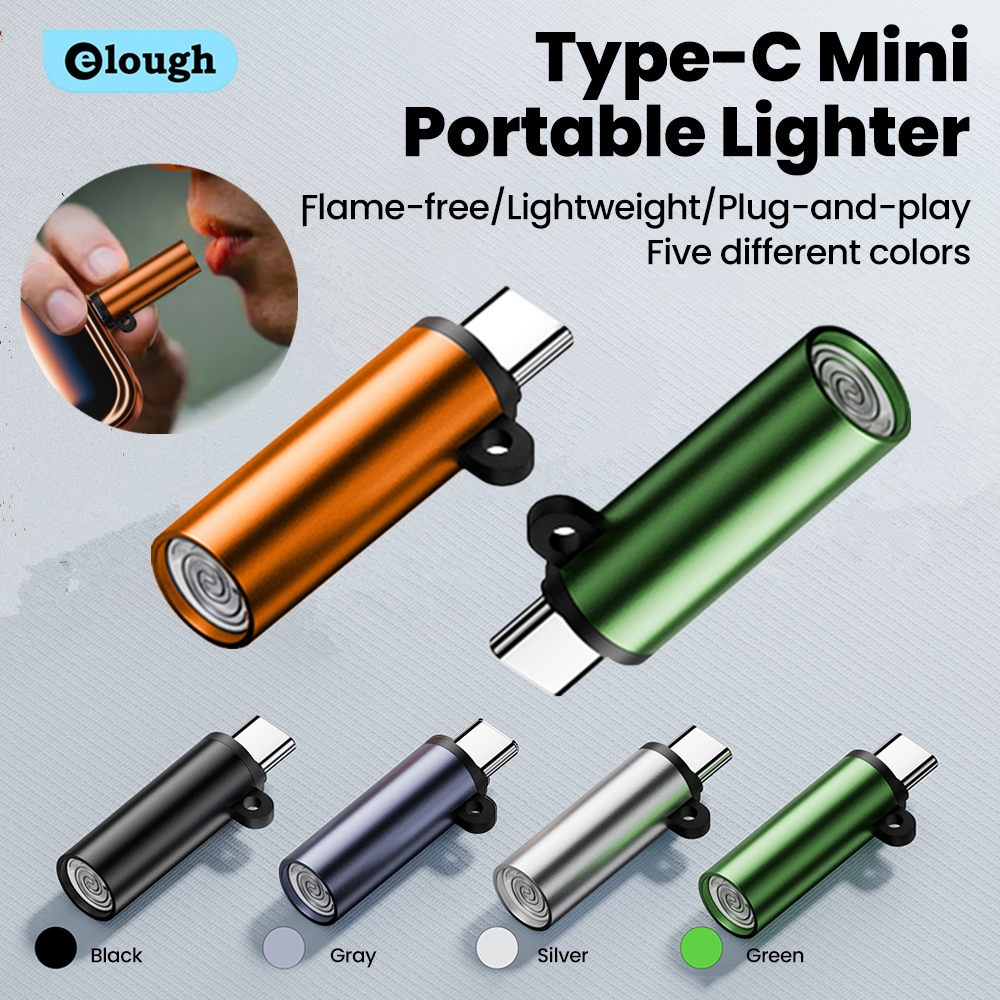 Mini encendedor de cigarrillos tipo C, apagado automático, seguridad para exteriores, USB C, adaptador de encendedor de cigarrillos móvil para iPhone 17