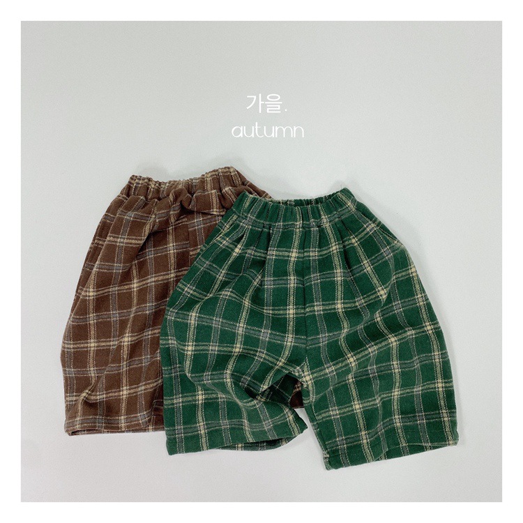 Pantalones a cuadros para niños, pantalones recortados de piernas anchas, Material tejido, a la moda, primavera y otoño
