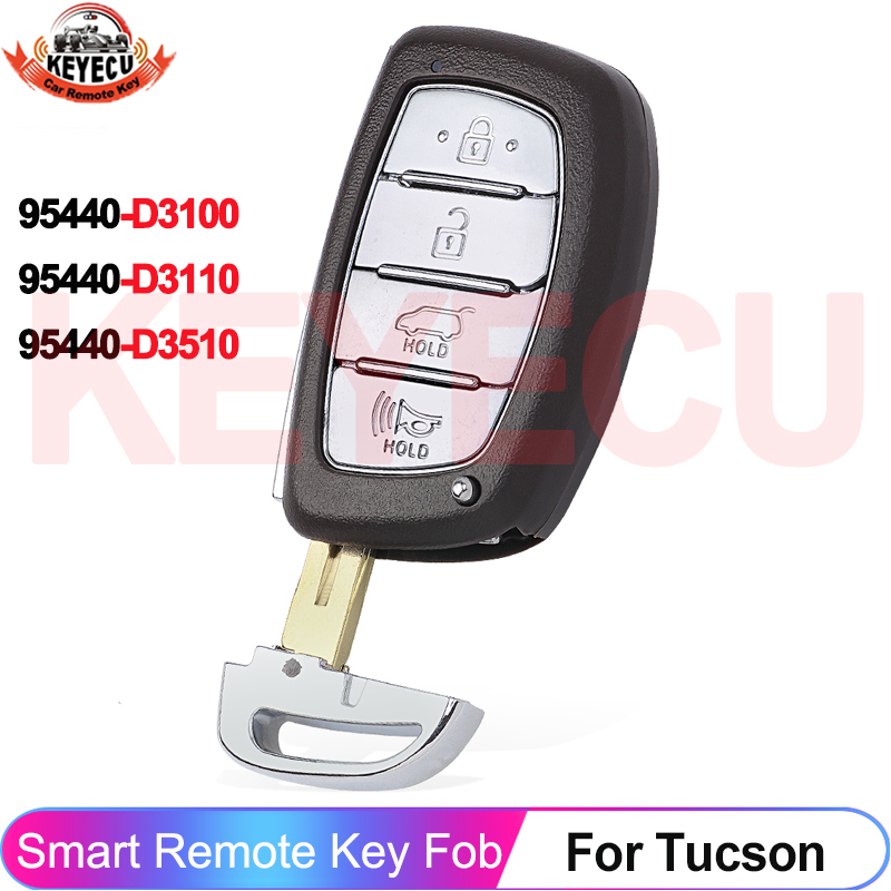 KEYECU 95440-D3110 95440-D3100 95440-D3510 สำหรับรถยนต์ฮุนได ทูซอน ปี 2016 2017 2018 2019 2020 กุญแจรีโมทรถยนต์แบบไร้กุญแจ 433MHz ชิป ID47