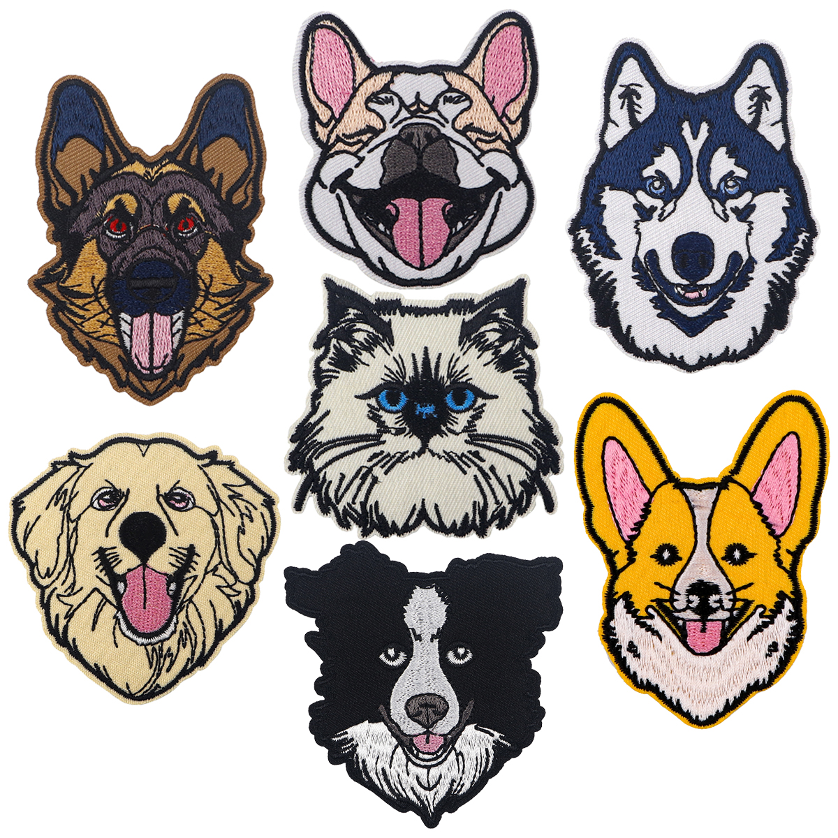 Remendo bonito do cão de estimação remendos bordados em roupas ferro em remendos para roupas diy remendo jaquetas costurar adesivos presentes para amigos