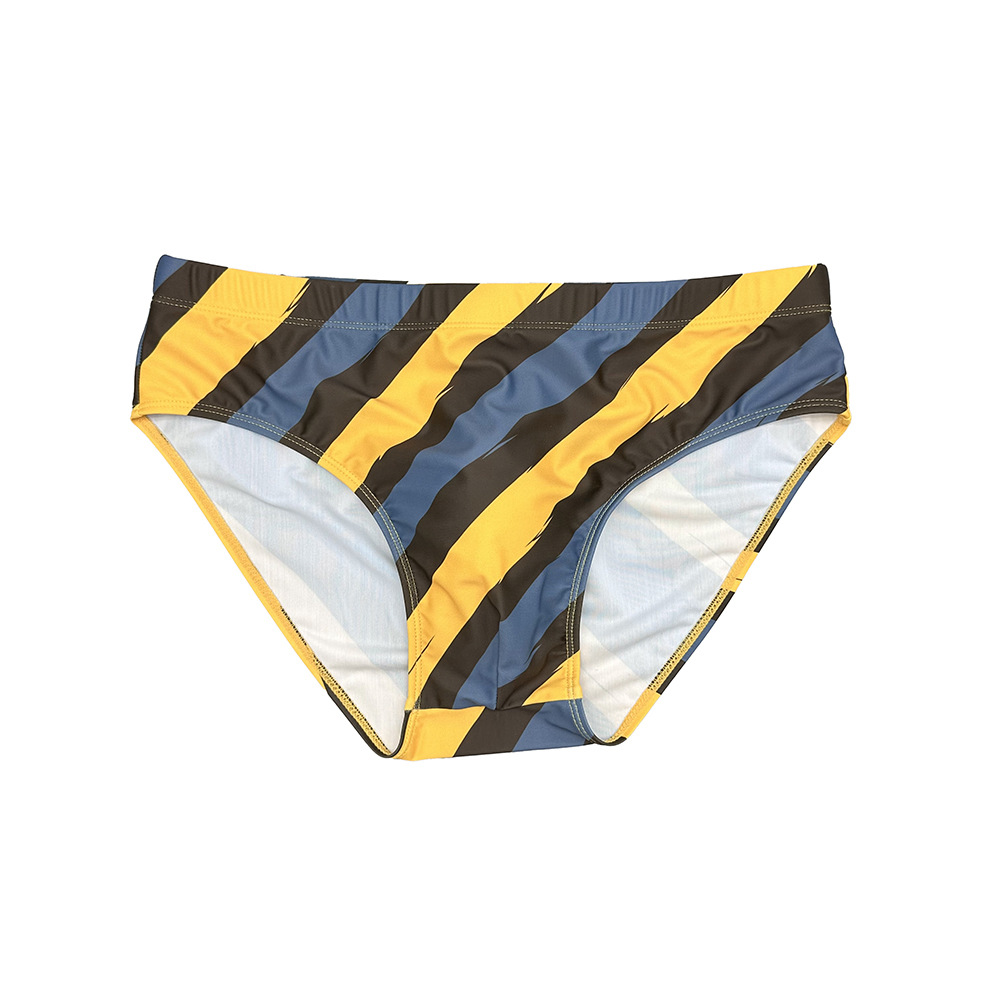 Modischer gestreifter Badeanzug für Herren, niedrige Taille, Sport, Fitness, Strand, Hot Spring, Pool-Badeanzug 10130
