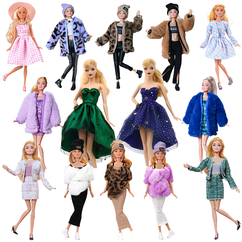 Ropa para muñecas, traje de moda, vestido Compatible con muñecas Barbie de 30CM, vestidos de fiesta, accesorios, juguetes de Navidad y cumpleaños para niñas