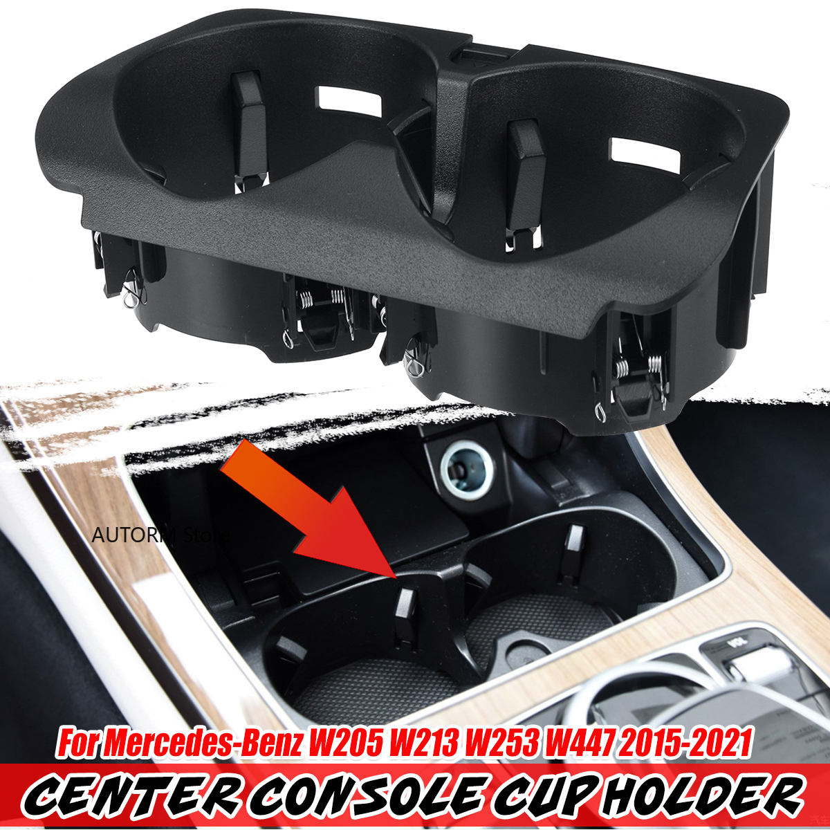 Samochodowy uchwyt na kubek na napoje do Mercedes-Benz W205 W213 W253 W447 2015-2021 Wstawka do konsoli środkowej Drinks A 2056800691