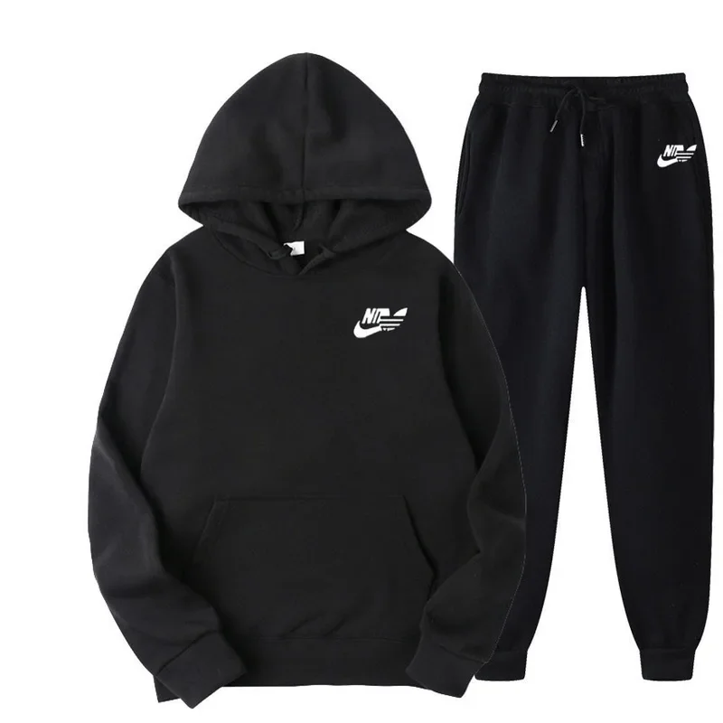2025 Spring Autumn Men Casual Two Piece Sets Sweatshirts Men Women Street Los Fashion Printed Sports Suit