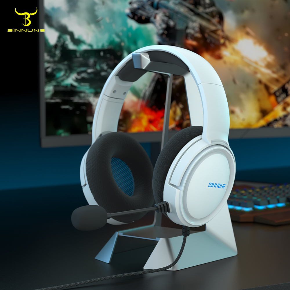 Casque de jeu BINNUNE avec micro pour PS4 PS5 Xbox Series X | S Xbox One PC Switch Casque de jeu filaire pour Playstation 5 Xbox 1