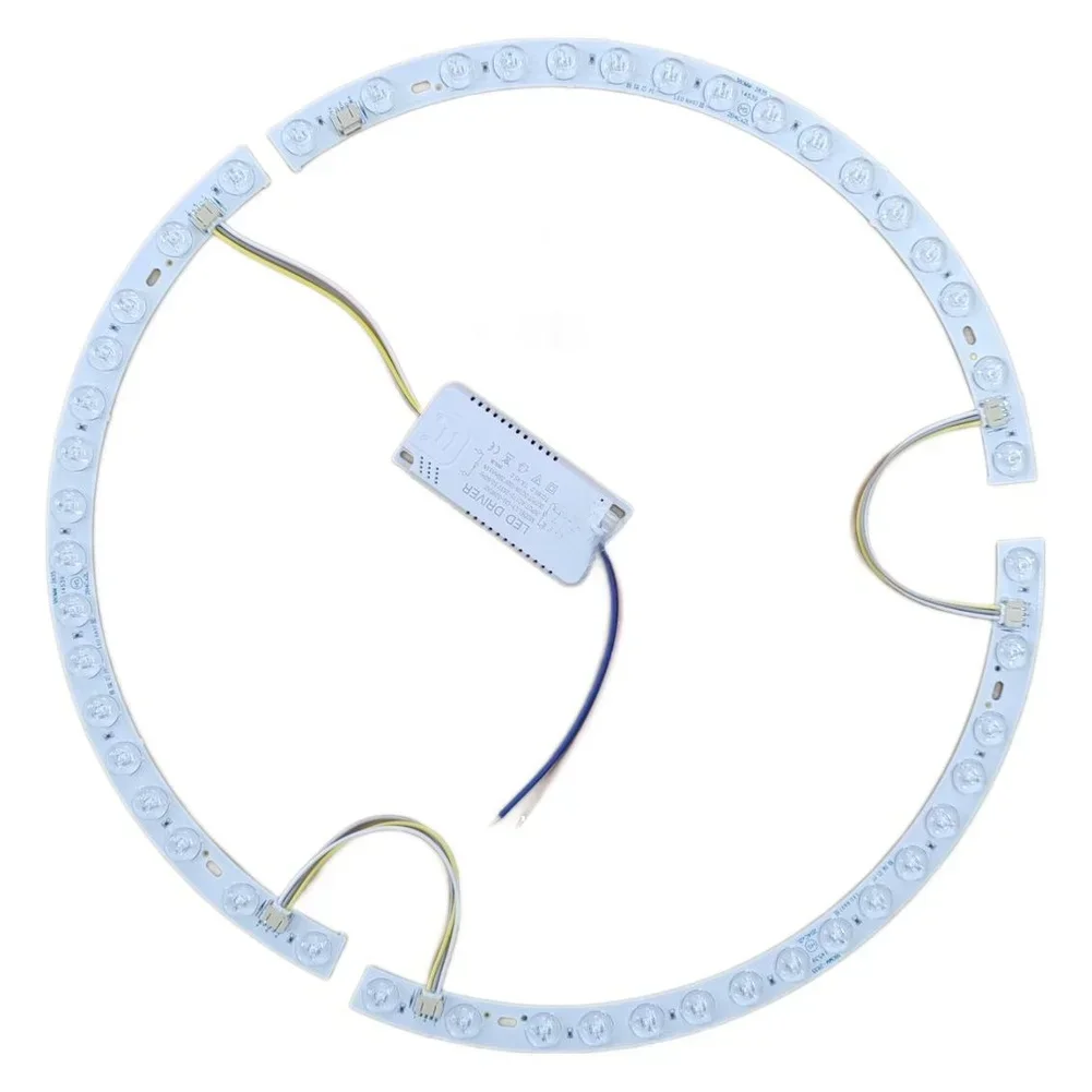 Curved LED Strip 38cm Curved Fan Light LED Strip Three-Color Changing Magnetic Mount 36W For 38cm Diameter Fan Lights