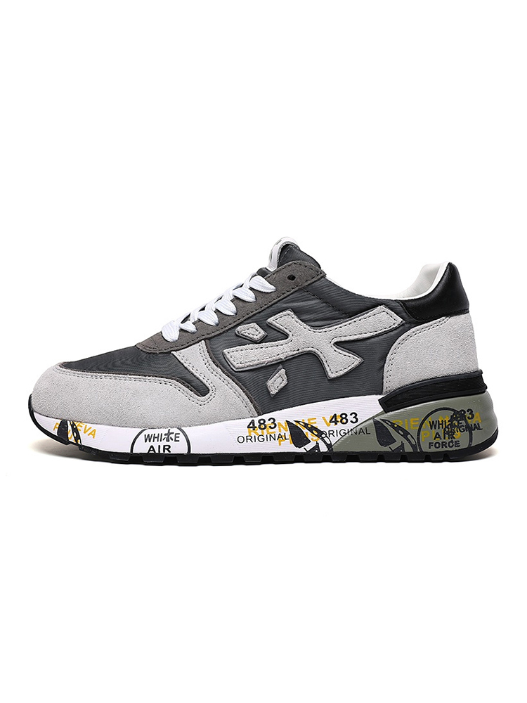Lente Zomer Mode Vintage Patchwork Casual sportschoenen met platte bodem Ronde neus voor dames Dikke bodem Lage veterschoenen