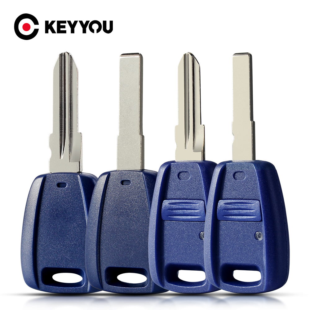 KEYYOUTransponder Lgnition Key sin Chip para FIAT Punto Stilo Seicento, carcasa con hoja sin cortar GT15R SIP22