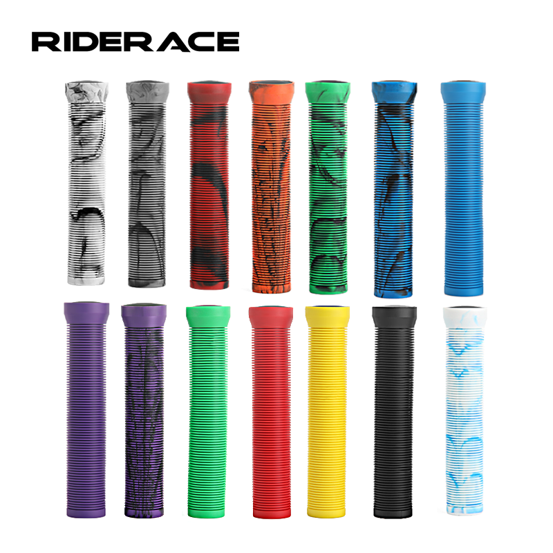 RIDERACE poignées de vélo 165mm allongement antidérapant en caoutchouc souple couverture de guidon de vélo pour 22.2mm Scooter BMX barres de poignée de cyclisme