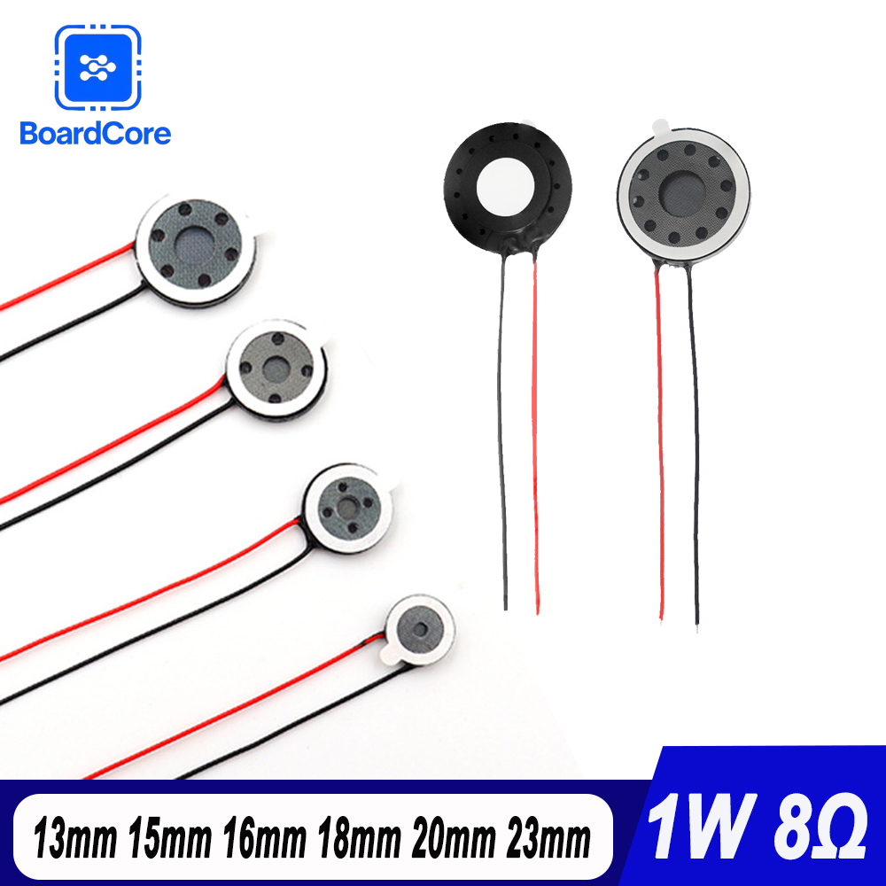 5 Teile/los 8 Ohm 1W Runde Lautsprecher 13mm 15mm 16mm 18mm 20mm 23mm 1Watt Lautsprecher Audio für Tablet DIY Telefon Computer Trompete Horn
