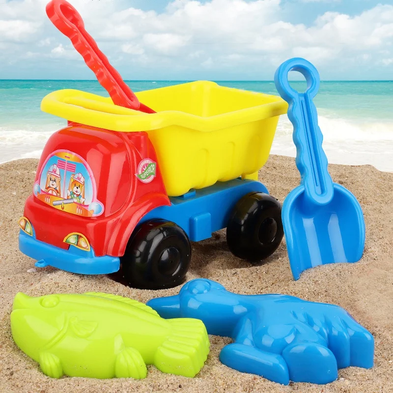 5 pçs/set crianças brinquedos de praia kit jogo areia bebê verão ferramenta escavação com pá conjunto brinquedos ao ar livre caixa para criança