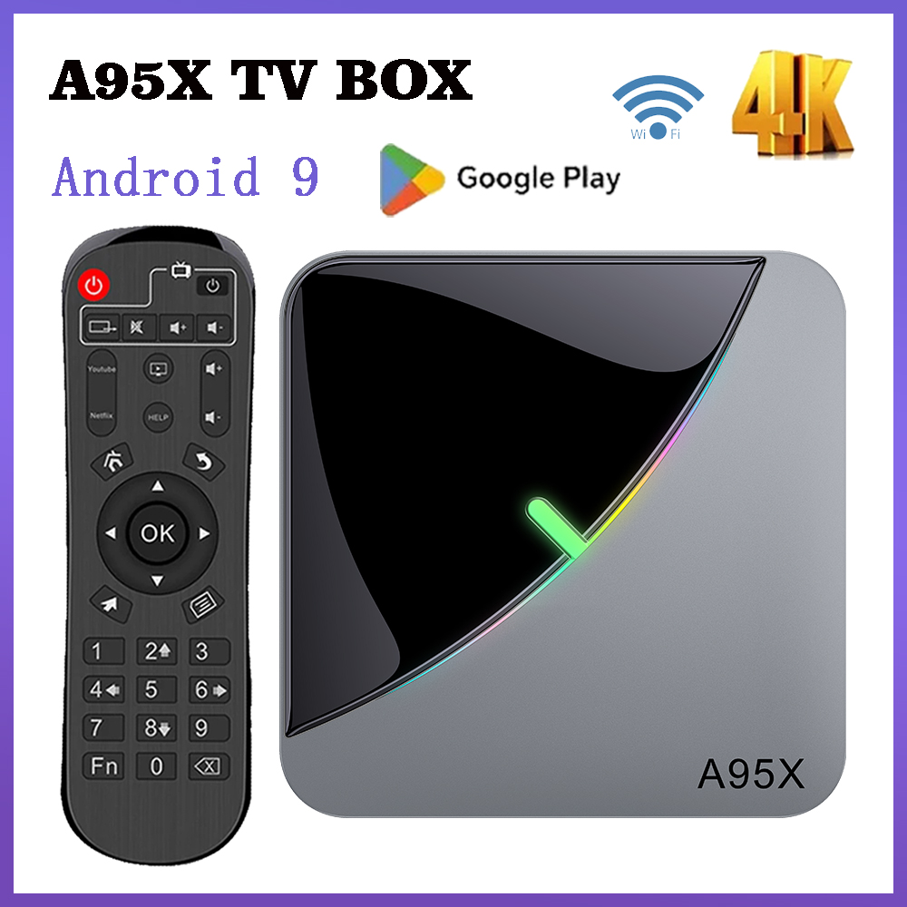 กล่องทีวีอัจฉริยะ A95X F3แอร์4K 2.4G/5G dual WiFi RGB แสง amlogic S905X3 4GB 32GB 64GB Android 9. 0กล่องสมาร์ททีวี set top TV Box