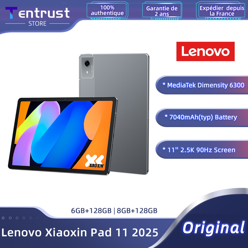 Lenovo Xiaoxin Pad 2025 11'' MediaTek Dimensity 6300 128GB 256GB ROM 2.5K Display Dolby Atmos 7040mAh Battery Android Tablet PC