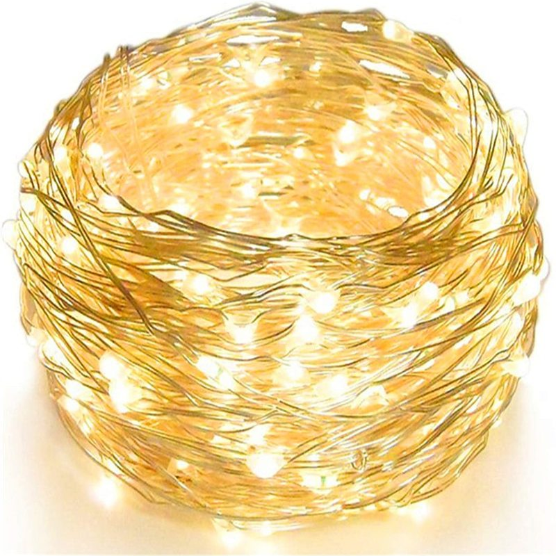 Guirlande lumineuse féerique LED en fil de cuivre, 10 ou 20M, alimentée par USB, pour décoration de noël, fête de mariage, nouvel an, 2022