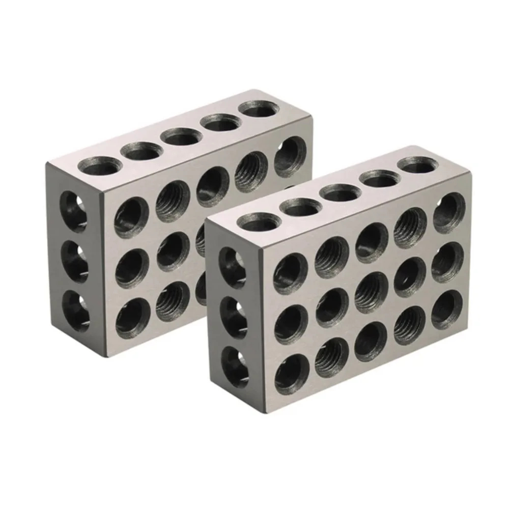 2 szt. Bloki ze stali hartowanej 1-2-3 cala, precyzja 0,0002 cala, precyzyjnie dopasowane, narzędzie frezarskie 123 dla mechaników, 23 otwory, miernik blokowy 25-50-75 mm