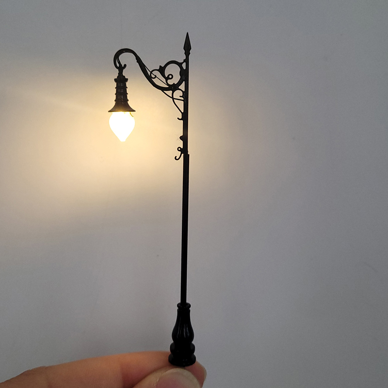 Modelo a escala 1:87 HO, trenes, parque ferroviario, farola de jardín, lámparas de farola de 3V/lámparas de parque modelo/layo de tren, modelo de paisaje de parque