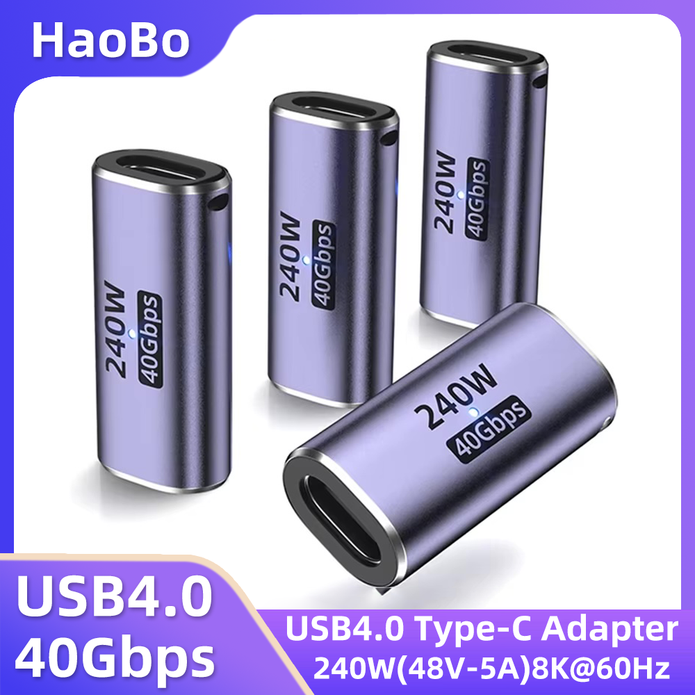 USB C Female to Female Adapter with PD 240W 40Gbps 8K 60hz Video Compatible for Thunderbolt 4/3  MacBook Pro/Air iPad USB-C HUB